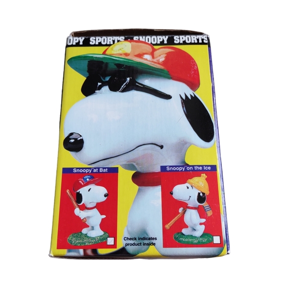 Peanuts Snoopy Baseball 1997 Ceramic Figurine By Flambro Imports - Picture 12 of 12